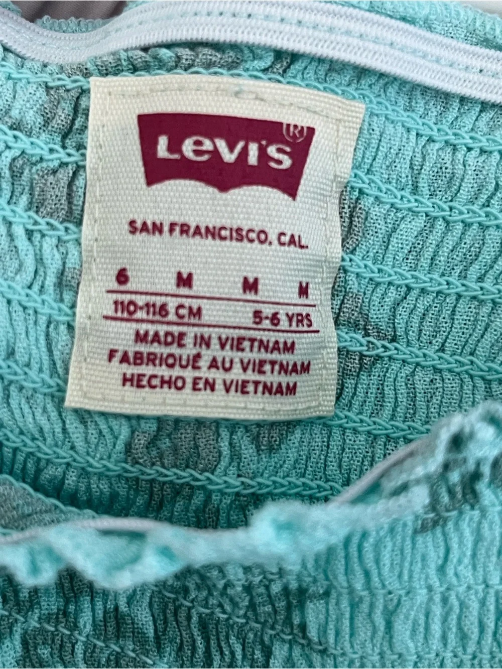 Levi's Girls 2 Piece Set Size 6